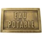 PLAQUE LAITON EAU POTABLE