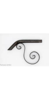 Bec de fontaine fer brut+volute