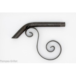 Bec de fontaine fer brut+volute