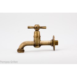 Robinet hexagonal poignée croix 1/2"